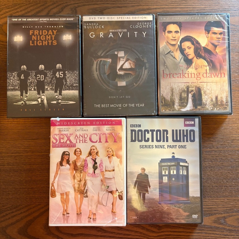 DVD Bundle 5 Movies Gravity Twilight Breaking Dawn Sex and the City New Sealed